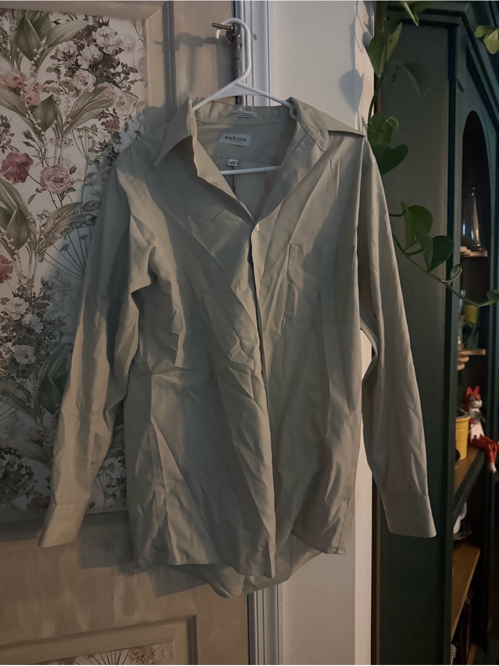 Van Heusen Light Beige Trench-Style Shirt Jacket